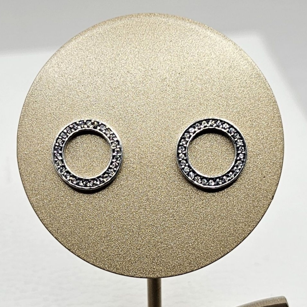 Authentic Pandora Circle Stud Earrings - image 6